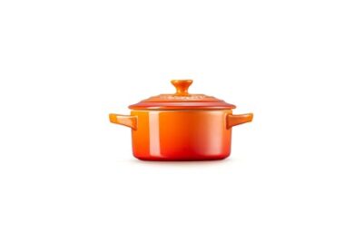 Le Creuset Stoneware Mini Round Cocotte, 8 oz., Flame - Image 3