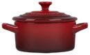 Le Creuset Stoneware Mini Round Cocotte, 8 oz., Cerise