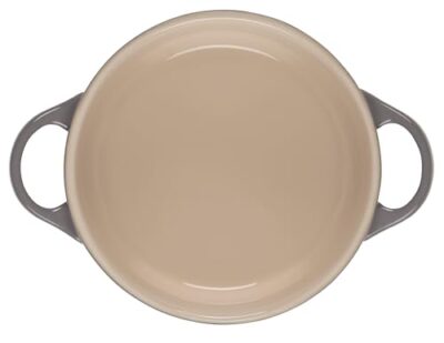 Le Creuset Stoneware Mini Round Cocotte, 8 oz., Oyster - Image 3