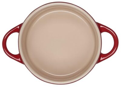 Le Creuset Stoneware Mini Round Cocotte, 8 oz., Cerise - Image 3