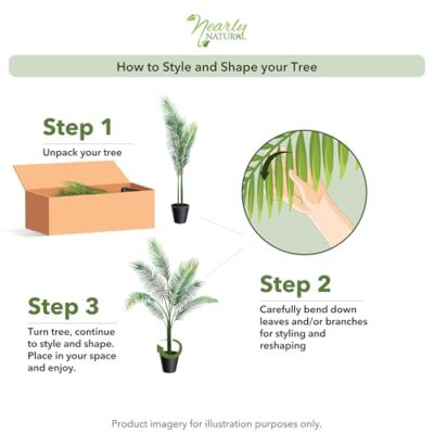 Nearly Natural 4ft Golden Cane Palm Artificial Tree - Image 2
