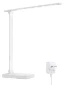 Lepro LED Desk Lamp, Metal Desk Light 9.5W 800lm, Forbes Vetted Best Task Lamp, 5 Color Modes 5 Brightness Level, Dimmable Home Office Desktop Lamp for Reading, Crafting, Sewing, Puzzle, Nail, White