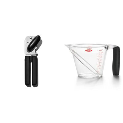 OXO Good Grips Soft-Handled Manual Can Opener and Angled Measuring Cup Bundle