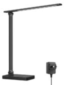 Lepro LED Desk Lamp for Home Office, 9.5W 750LM Metal Touch Control Desk Light, 5 Color Modes 5 Brightness Level, Eye Caring Task Lamp For Reading, Sewing, Crafts, School Supplies, Puzzle Light, Black