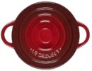 Le Creuset Stoneware Mini Round Cocotte, 8 oz., Cerise
