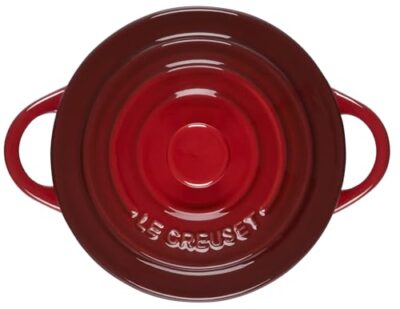 Le Creuset Stoneware Mini Round Cocotte, 8 oz., Cerise - Image 2