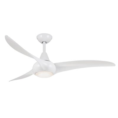 Minka-Aire F844-WH, Light Wave, 52" Ceiling Fan, White
