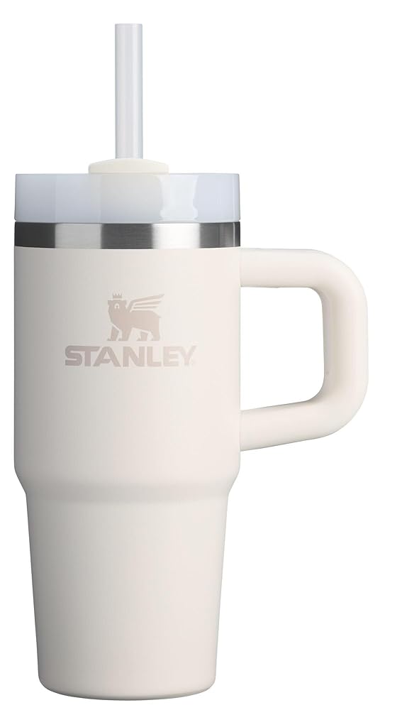 Stanley Quencher H2.0 Tumbler with Handle and Straw 14 oz | Flowstate 3-Position Lid | Cup Holder Compatible for Travel | Insulated Stainless Steel Cup | BPA-Free | Cream 2.0