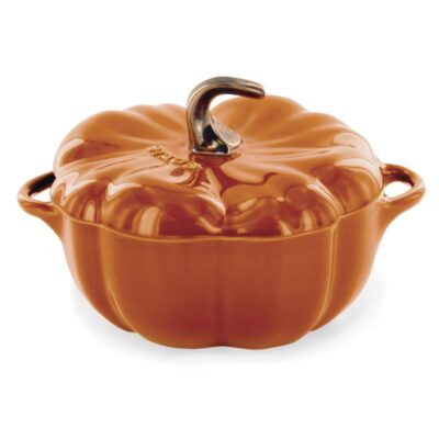 STAUB 0.5-qt Petite Ceramic, Oven & Stove Safe up to 572°F, Pumpkin Dish, Baking , Candy Dish, Burnt Orange