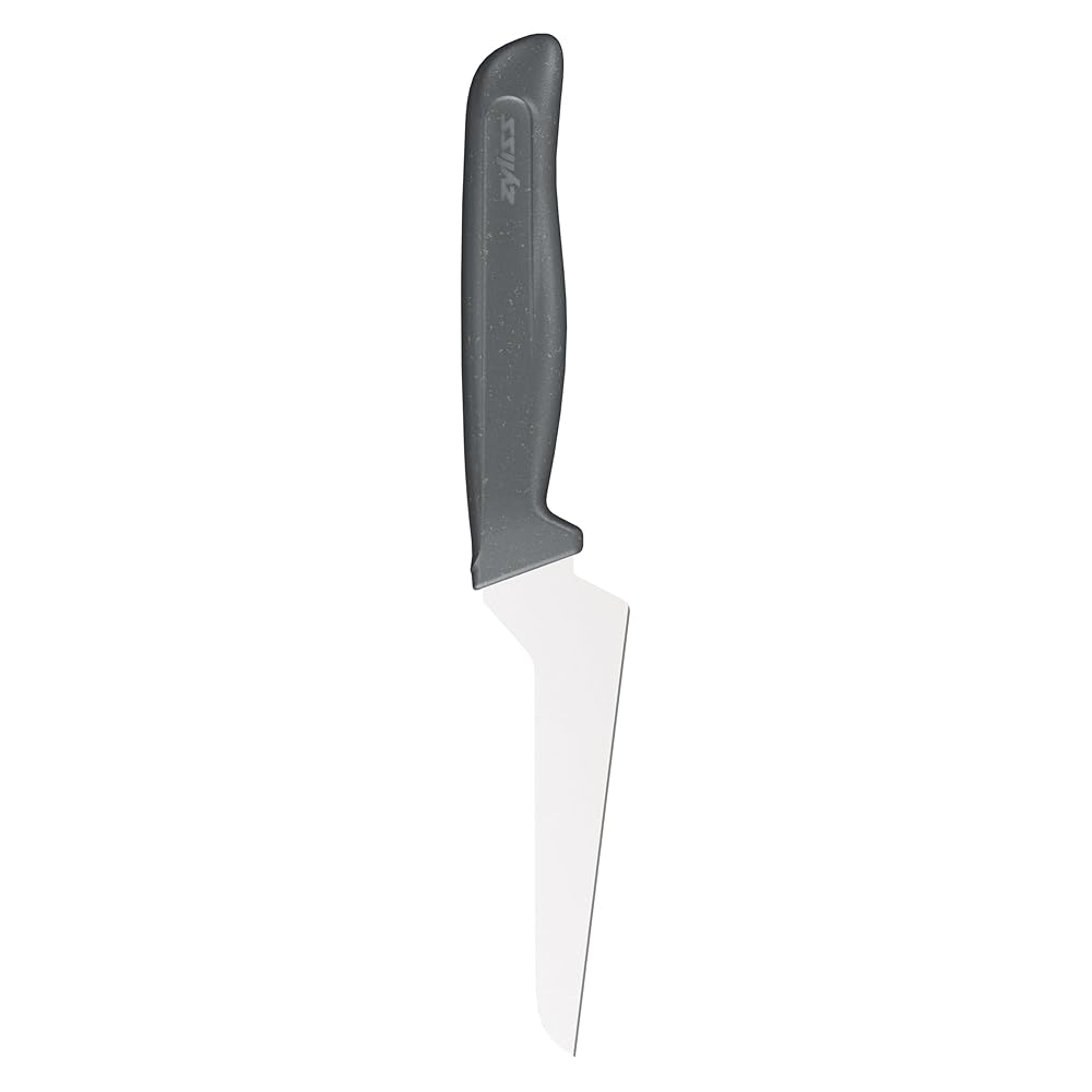 Zyliss Offset Santoku Knife – Sharp German Stainless Steel Blade – Sustainable Wheat Straw Handle – Precision Kitchen & Vegetable Knife – Dishwasher Safe – 3.9 inches