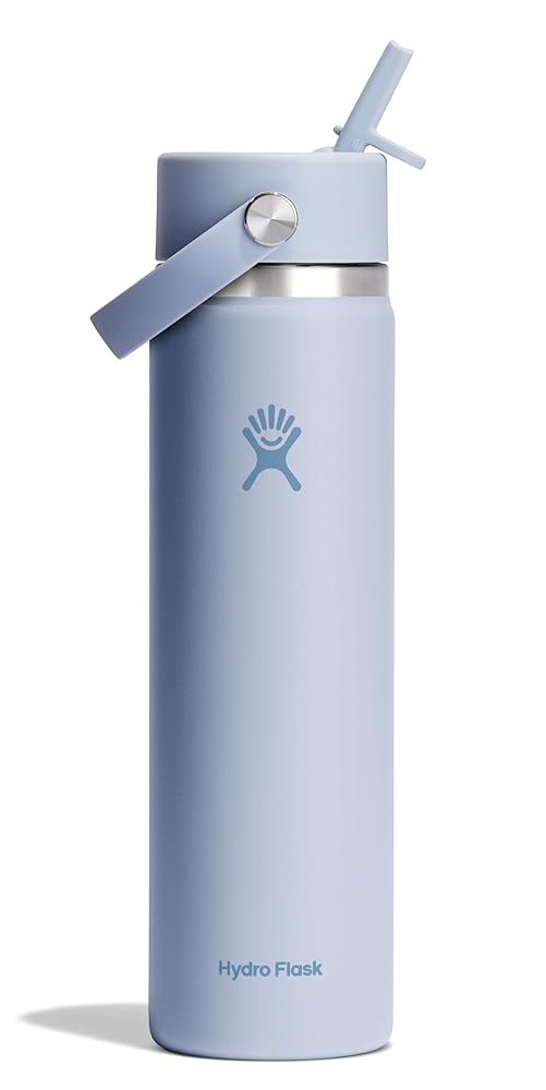 Hydro Flask 24 Oz Wide Flex Straw Cap Bottle - Insulated Stainless Steel - Wide Straw Lid, Non Spill, Leakproof in Surf