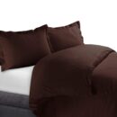 Royal Hotel Bedding Duvet Cover Set, 300-Thread-Count 100% Cotton, 3 Piece Duvet-Cover Set King Size, Soft and Cool Cotton Bedding King/Cal-King Size, Choco-Brown