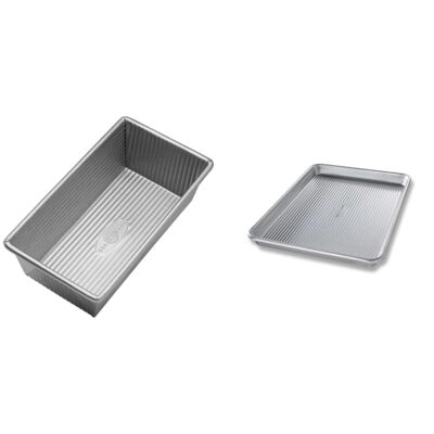USA Pan Nonstick Bread Loaf Pan + Quarter Sheet Pan | Aluminized Steel Bakeware
