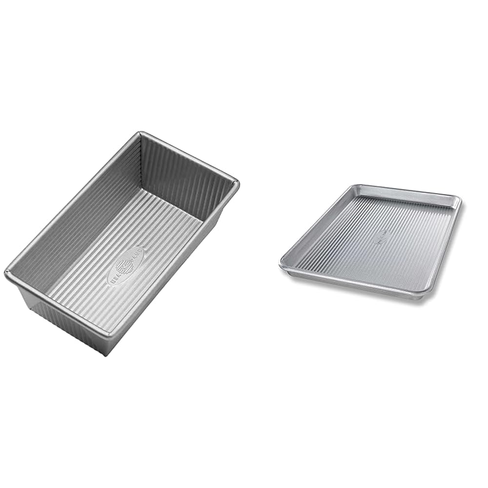 USA Pan Nonstick Bread Loaf Pan + Quarter Sheet Pan | Aluminized Steel Bakeware