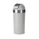Umbra Venti Kitchen Trash Can with Swing Top Lid, Large 16-Gallon (62 L) Capacity, Grey