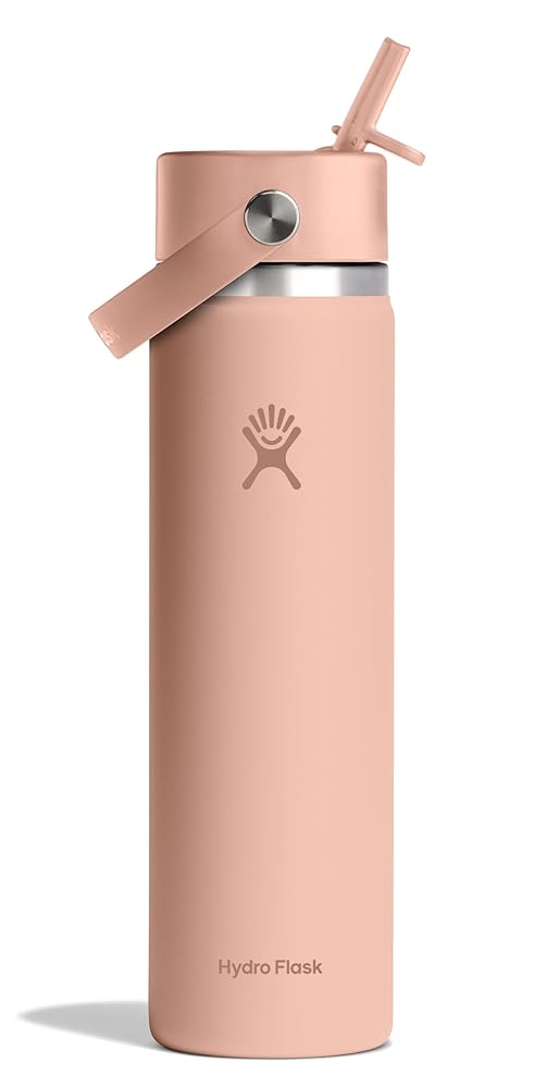 Hydro Flask 24 Oz Wide Flex Straw Cap Bottle - Insulated Stainless Steel - Wide Straw Lid, Non Spill, Leakproof in Seacliff