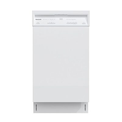Honeywell 18 Inch Dishwasher with 8 Place settings, 6 Washing Programs, Stainless Steel Tub, UL/Energy Star- Black