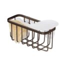 iDesign Gia Sink Suction Holder for Sponges, Scrubbers, Soap in Kitchen, Bathroom, Bathtubs, 5.75" x 2.25" x 2.5" - Bronze