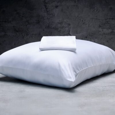 LUXOME 100% Rayon (Viscose) from Bamboo Pillowcase Set (King) | 400 Thread Count | Moisture-Wicking | Envelope Closure | White