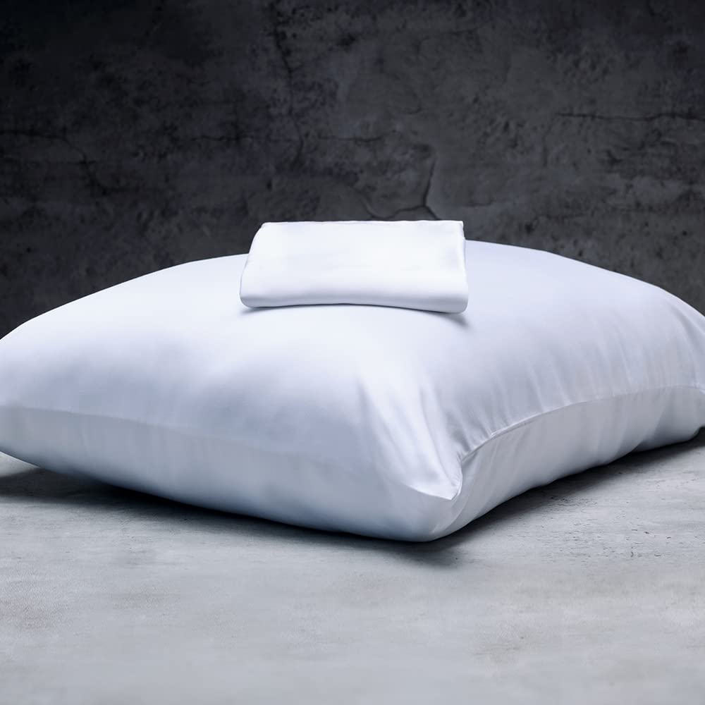 LUXOME 100% Rayon (Viscose) from Bamboo Pillowcase Set (King) | 400 Thread Count | Moisture-Wicking | Envelope Closure | White