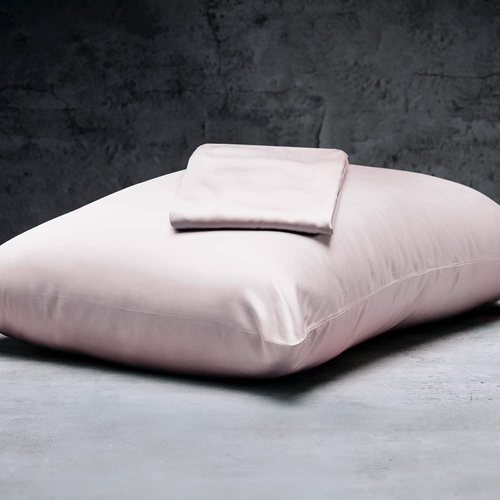 LUXOME 100% Rayon (Viscose) from Bamboo Pillowcase Set (King) | 400 Thread Count | Moisture-Wicking | Envelope Closure | Blush