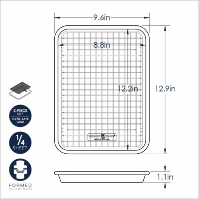 Nordic Ware Naturals® Quarter Sheet with Oven-Safe Nonstick Grid - Image 5