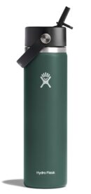 Hydro Flask 24 Oz Wide Flex Straw Cap Bottle - Insulated Stainless Steel - Wide Straw Lid, Non Spill, Leakproof in Fir