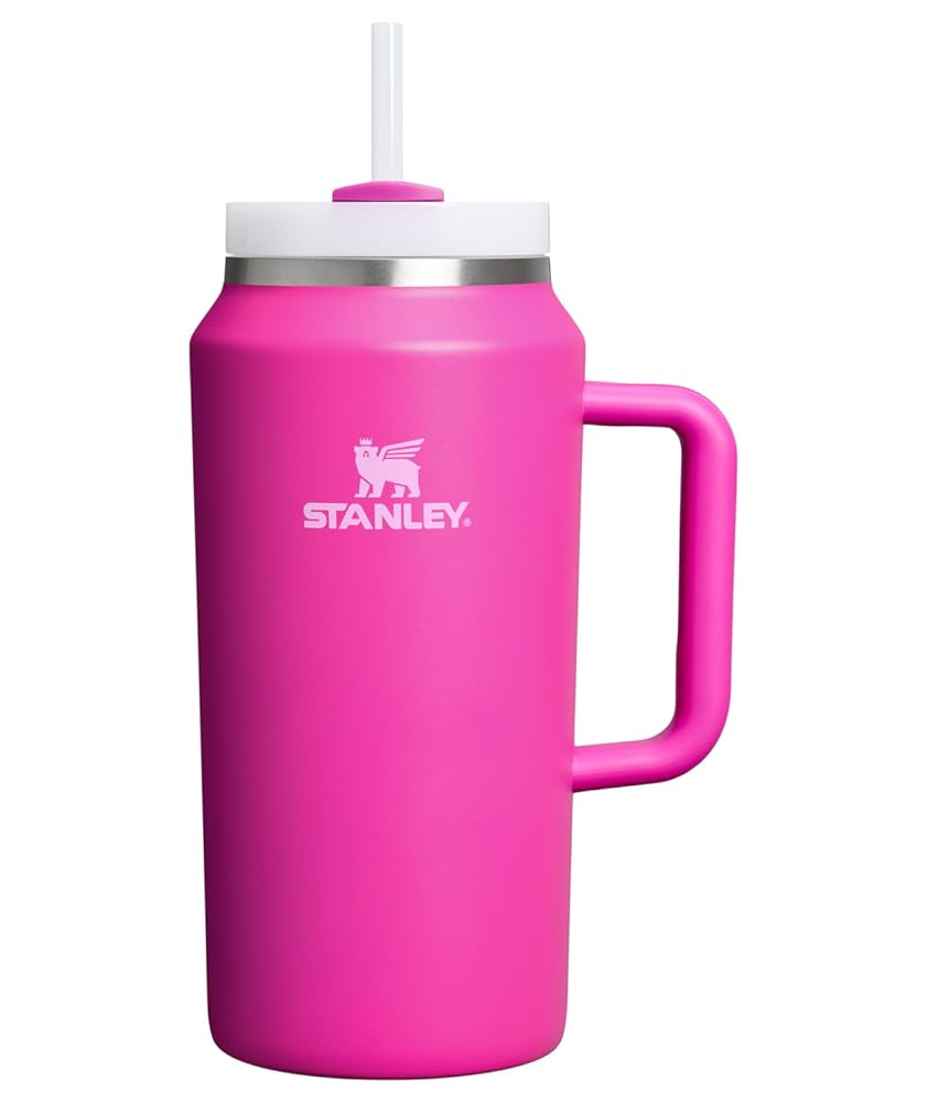 Stanley Quencher H2.0 Tumbler with Handle and Straw 64 oz | Flowstate 3-Position Lid | Large Capacity for Travel & Sports | Insulated Stainless Steel Cup | BPA-Free | Violet Blossom