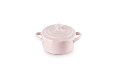 Le Creuset Stoneware Mini Round Cocotte, 8 oz., Chiffon Pink