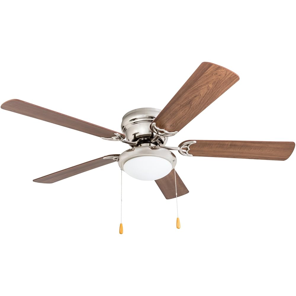Portage Bay 50252 Hugger 52" Brushed Nickel West Hill Ceiling Fan with Bowl Light Kit