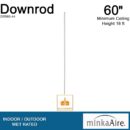 Minka-Aire 60 Inch Ceiling Fan Downrod - White - DR560-44