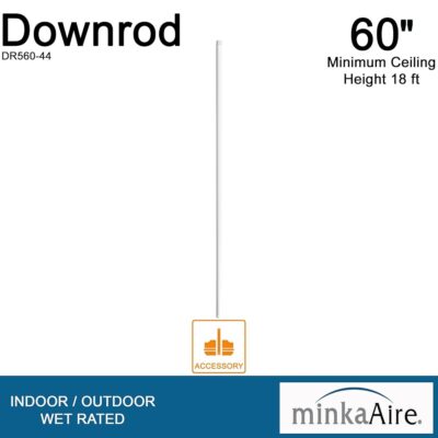 Minka-Aire 60 Inch Ceiling Fan Downrod - White - DR560-44 - Image 4