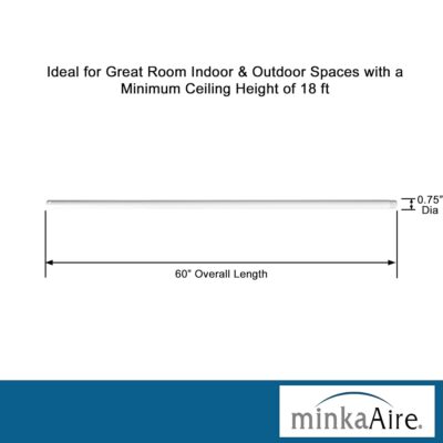 Minka-Aire 60 Inch Ceiling Fan Downrod - White - DR560-44 - Image 3