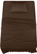 Utopia Bedding Twin Bed Sheets Set - 3 Piece Bedding - Brushed Microfiber - Shrinkage and Fade Resistant - Easy Care (Twin, Brown)