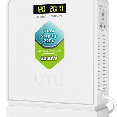 UMI 2000W Step Up Voltage 110v to 220v Converter, Voltage Converter 110v to 220v for Large Capacity Device Up to 4000W, Step Up Converter 110v to 220v with Pure Copper Coils- Transformer 110v to 220v
