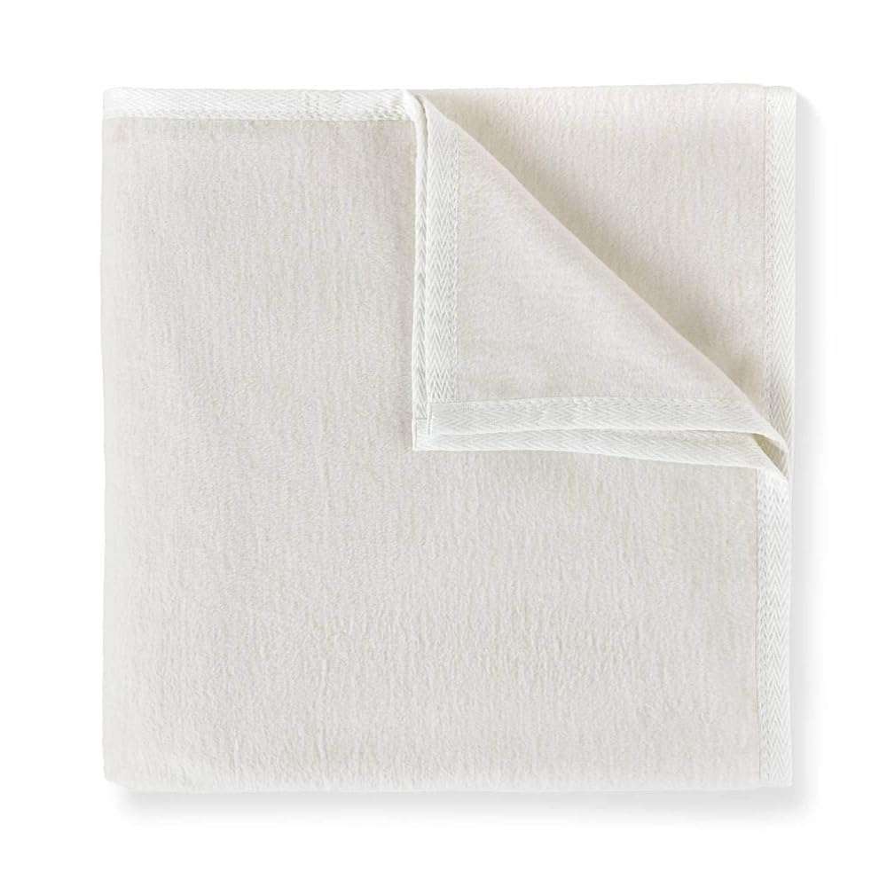 Peacock Alley All Seasons Luxury Cotton Blanket – 100% Long Staple Cozy Cotton Blanket for Sofa, Bed, and Crib - Queen, Natural