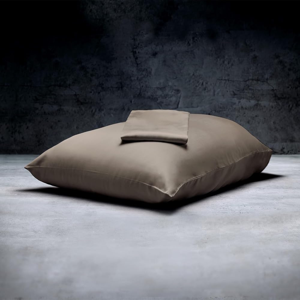 LUXOME 100% Rayon (Viscose) from Bamboo Pillowcase Set (King) | 400 Thread Count | Moisture-Wicking | Envelope Closure | Truffle