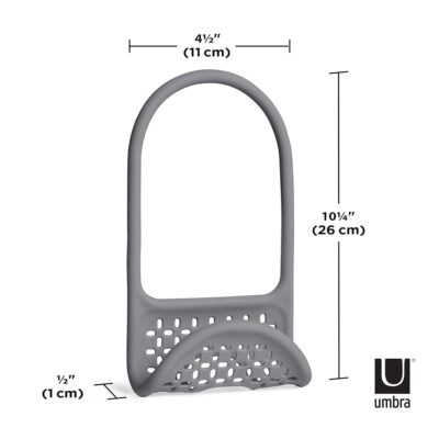 UMBRA Sling Kitchen Sink Accessory, Single-Sided Sponge Holder, Charcoal - Image 2