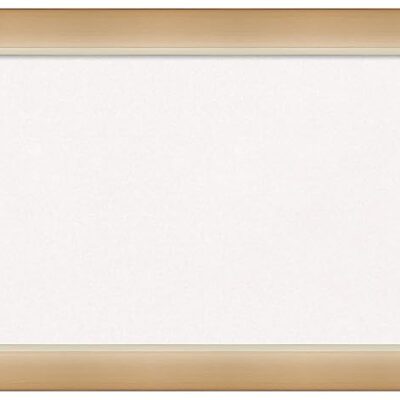 Amanti Art White Cork Board for Wall, 15x33 Vision Board with Gold Frame, Medium Corkboard Office Decor for Home Organization, Modern Contemporary Corkboard Pinboard to display items for home