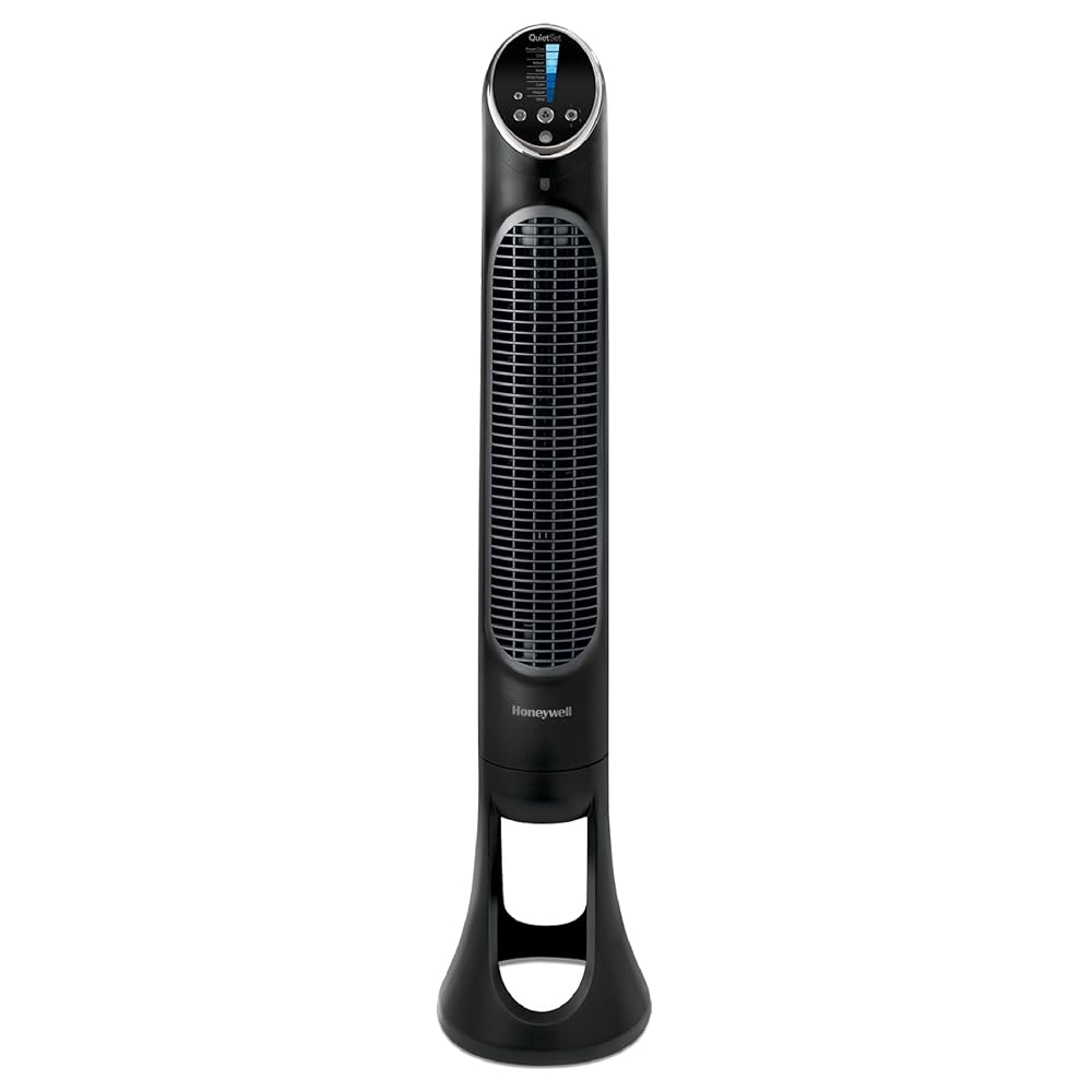 Honeywell QuietSet Whole Room Tower Fan-Black, Oscillating Tower Fan with Remote, HYF290B