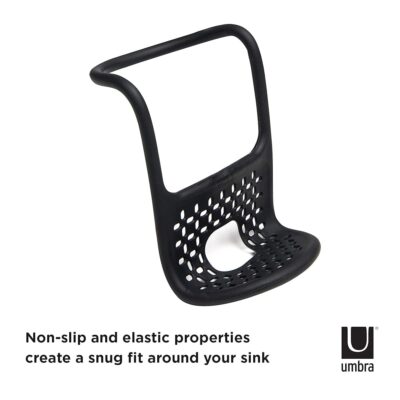 Umbra Sling Kitchen Sink Accessory, Single-Sided Sponge Holder, Black - Image 6