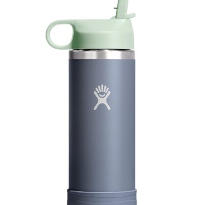 Hydro Flask Kids Water Bottle for School - Stainless Steel and Insulated with Straw Cap - 18 Oz in Koala
