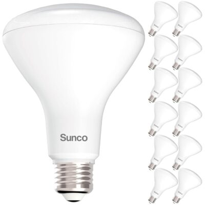 Sunco 12 Pack BR30 Light Bulbs LED, Recessed Can Light Bulbs, Indoor Flood Bulb, 850 LM, 11W (65W Equivalent), 4000K Cool White, Dimmable, E26 Base, for Home, Kitchen, Bedroom UL.