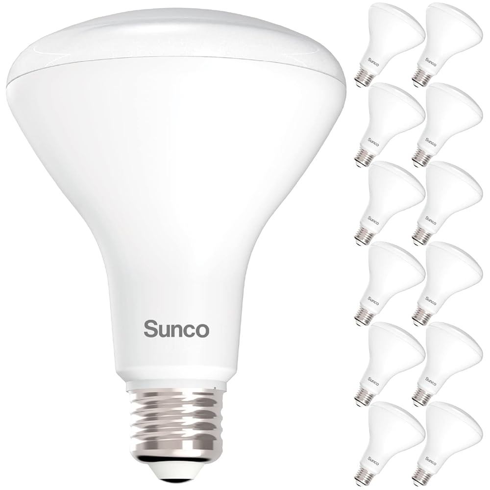 Sunco 12 Pack BR30 Light Bulbs LED, Recessed Can Light Bulbs, Indoor Flood Bulb, 850 LM, 11W (65W Equivalent), 4000K Cool White, Dimmable, E26 Base, for Home, Kitchen, Bedroom UL.