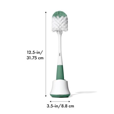 OXO Tot Bottle Brush with Nipple Cleaner and Stand - Sage - Image 2