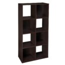 ClosetMaid Cubeicals 8 Cube Storage Shelf Organizer Bookshelf, Stackable, Vertical or Horizontal, Easy Assembly, Wood, Espresso Finish