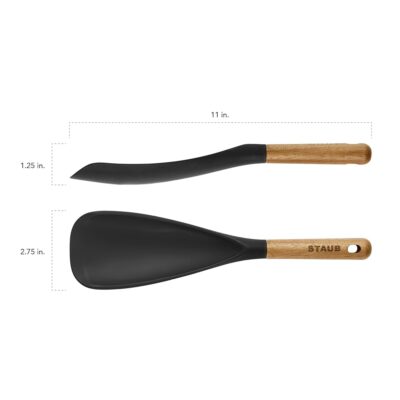 Twin Cooking Spoon, Matte Black (4 Pack) - Image 3