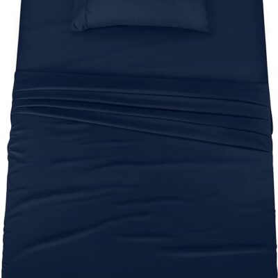 Utopia Bedding Twin XL Sheet Set – 3 Piece Bed Sheets for Twin XL Size Bed, Soft and Breathable Microfiber, Includes 1 Fitted Sheet, 1 Flat Sheet and 1 Pillowcase (Navy Blue)