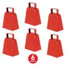 Beistle Red Cowbells, 4"