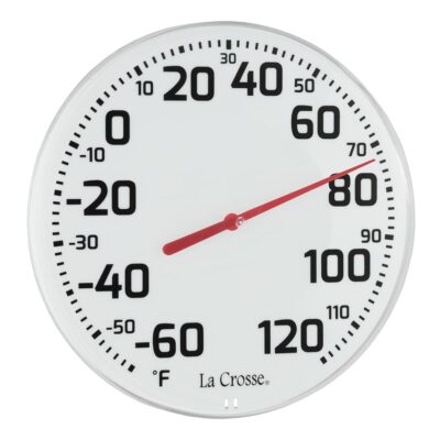 La Crosse 104-1522 8" Round Analog Dial Thermometer, White - Image 3